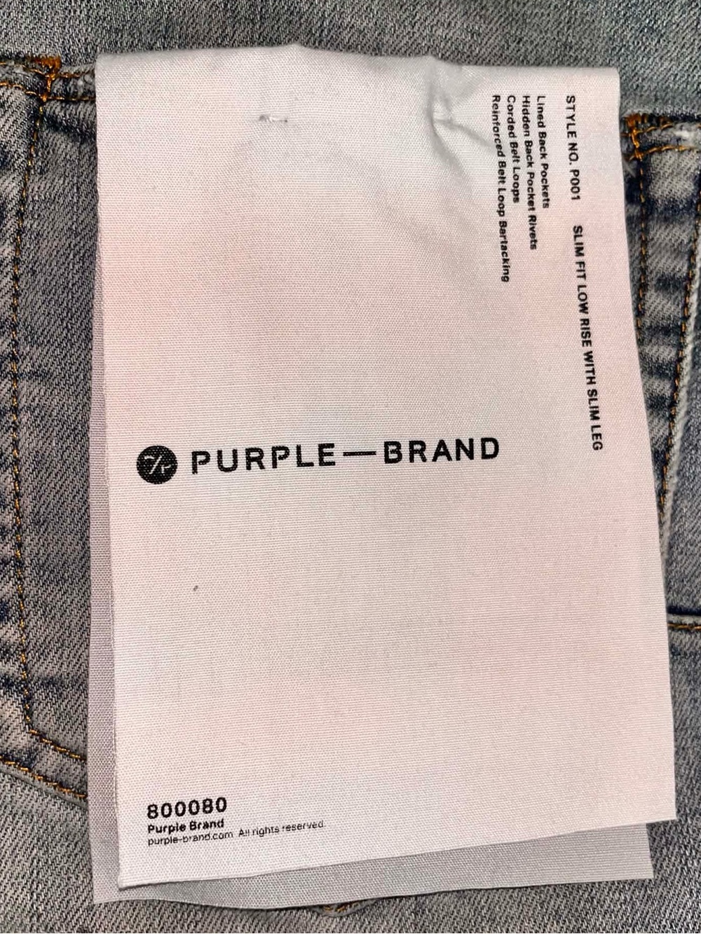 Purple Brand Men's Slim Jeans - Light Blue